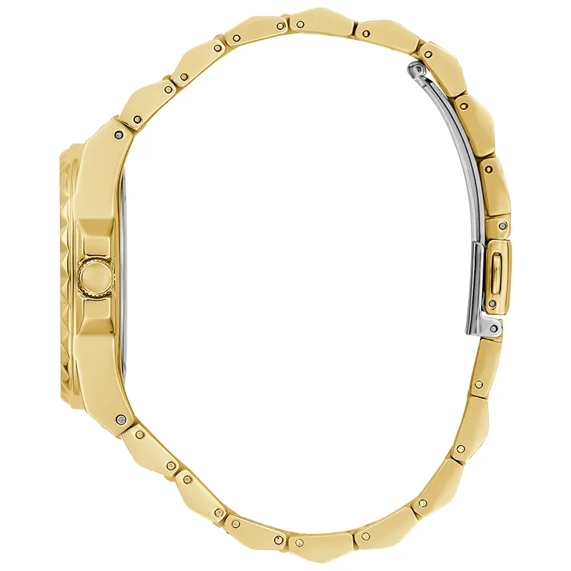 Guess Rebellious Champagne Dial Gold-tone Ladies Fashion Watch- GW0601L1